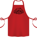 Shih Tzu Drawing Dogs Cotton Apron 100% Organic Red