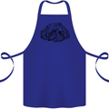Shih Tzu Drawing Dogs Cotton Apron 100% Organic Royal Blue