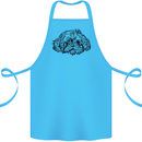 Shih Tzu Drawing Dogs Cotton Apron 100% Organic Turquoise