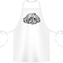 Shih Tzu Drawing Dogs Cotton Apron 100% Organic White