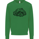 Shih Tzu Drawing Dogs Kids Sweatshirt Jumper Irish Green