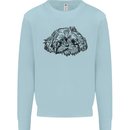 Shih Tzu Drawing Dogs Kids Sweatshirt Jumper Light Blue