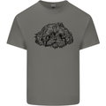 Shih Tzu Drawing Dogs Mens Cotton T-Shirt Tee Top Charcoal