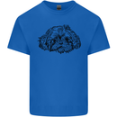 Shih Tzu Drawing Dogs Mens Cotton T-Shirt Tee Top Royal Blue