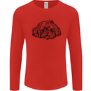 Shih Tzu Drawing Dogs Mens Long Sleeve T-Shirt Red