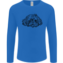 Shih Tzu Drawing Dogs Mens Long Sleeve T-Shirt Royal Blue