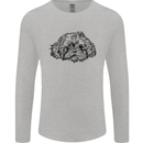 Shih Tzu Drawing Dogs Mens Long Sleeve T-Shirt Sports Grey