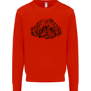 Shih Tzu Drawing Dogs Mens Sweatshirt Jumper Bright Red