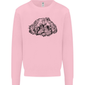 Shih Tzu Drawing Dogs Mens Sweatshirt Jumper Light Pink
