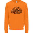 Shih Tzu Drawing Dogs Mens Sweatshirt Jumper Orange
