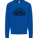 Shih Tzu Drawing Dogs Mens Sweatshirt Jumper Royal Blue