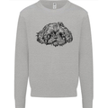 Shih Tzu Drawing Dogs Mens Sweatshirt Jumper Sports Grey