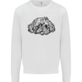 Shih Tzu Drawing Dogs Mens Sweatshirt Jumper White