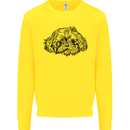 Shih Tzu Drawing Dogs Mens Sweatshirt Jumper Yellow