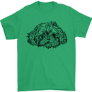 Shih Tzu Drawing Dogs Mens T-Shirt 100% Cotton Irish Green