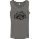 Shih Tzu Drawing Dogs Mens Vest Tank Top Charcoal