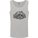 Shih Tzu Drawing Dogs Mens Vest Tank Top Sports Grey