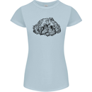Shih Tzu Drawing Dogs Womens Petite Cut T-Shirt Light Blue