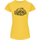 Shih Tzu Drawing Dogs Womens Petite Cut T-Shirt Yellow