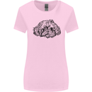 Shih Tzu Drawing Dogs Womens Wider Cut T-Shirt Light Pink