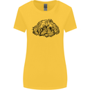 Shih Tzu Drawing Dogs Womens Wider Cut T-Shirt Yellow