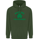 Shit Me I'm Kissfaced St. Patrick's Day Mens 80% Cotton Hoodie Forest Green