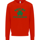 Shit Me I'm Kissfaced St. Patrick's Day Mens Sweatshirt Jumper Bright Red