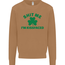 Shit Me I'm Kissfaced St. Patrick's Day Mens Sweatshirt Jumper Caramel Latte