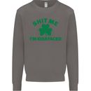 Shit Me I'm Kissfaced St. Patrick's Day Mens Sweatshirt Jumper Charcoal