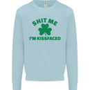 Shit Me I'm Kissfaced St. Patrick's Day Mens Sweatshirt Jumper Light Blue