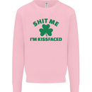 Shit Me I'm Kissfaced St. Patrick's Day Mens Sweatshirt Jumper Light Pink