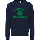Shit Me I'm Kissfaced St. Patrick's Day Mens Sweatshirt Jumper Navy Blue