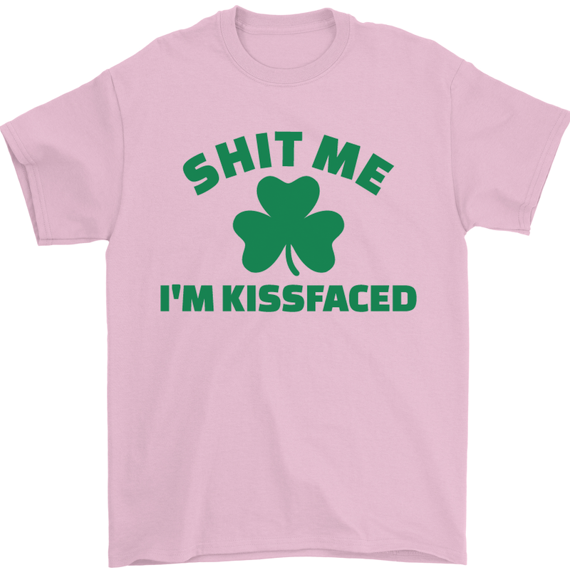 Shit Me I'm Kissfaced St. Patrick's Day Mens T-Shirt Cotton Gildan Light Pink