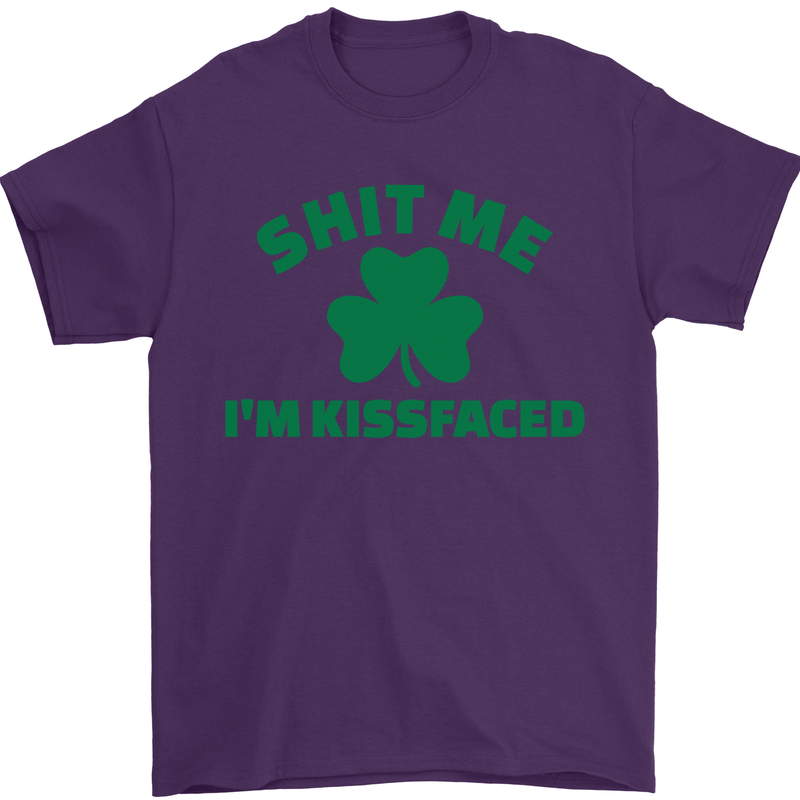 Shit Me I'm Kissfaced St. Patrick's Day Mens T-Shirt Cotton Gildan Purple