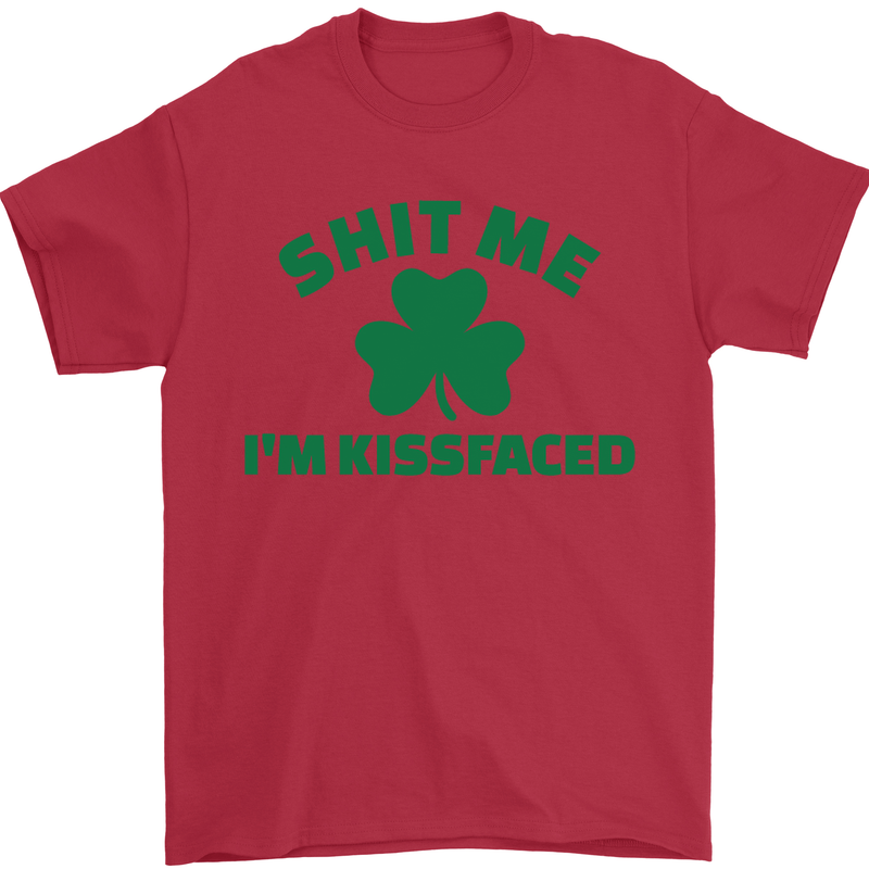 Shit Me I'm Kissfaced St. Patrick's Day Mens T-Shirt Cotton Gildan Red