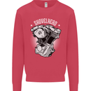 Shovelhead Motorcycle Engine Biker Kids Sweatshirt Jumper Heliconia