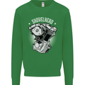 Shovelhead Motorcycle Engine Biker Kids Sweatshirt Jumper Irish Green