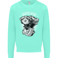 Shovelhead Motorcycle Engine Biker Kids Sweatshirt Jumper Peppermint