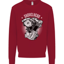 Shovelhead Motorcycle Engine Biker Kids Sweatshirt Jumper Red