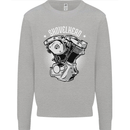 Shovelhead Motorcycle Engine Biker Kids Sweatshirt Jumper Sports Grey