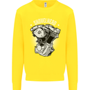 Shovelhead Motorcycle Engine Biker Kids Sweatshirt Jumper Yellow
