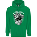 Shovelhead Motorcycle Engine Biker Mens 80% Cotton Hoodie Irish Green