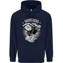 Shovelhead Motorcycle Engine Biker Mens 80% Cotton Hoodie Navy Blue