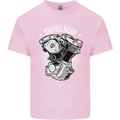 Shovelhead Motorcycle Engine Biker Mens Cotton T-Shirt Tee Top Light Pink