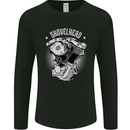 Shovelhead Motorcycle Engine Biker Mens Long Sleeve T-Shirt Black