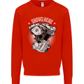 Shovelhead Motorcycle Engine Biker Mens Sweatshirt Jumper Bright Red