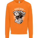 Shovelhead Motorcycle Engine Biker Mens Sweatshirt Jumper Orange