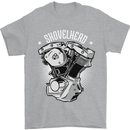 Shovelhead Motorcycle Engine Biker Mens T-Shirt 100% Cotton Sports Grey