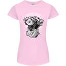 Shovelhead Motorcycle Engine Biker Womens Petite Cut T-Shirt Light Pink