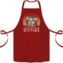 Show Me Your Kitties Funny Cat Kitten Cotton Apron 100% Organic Maroon
